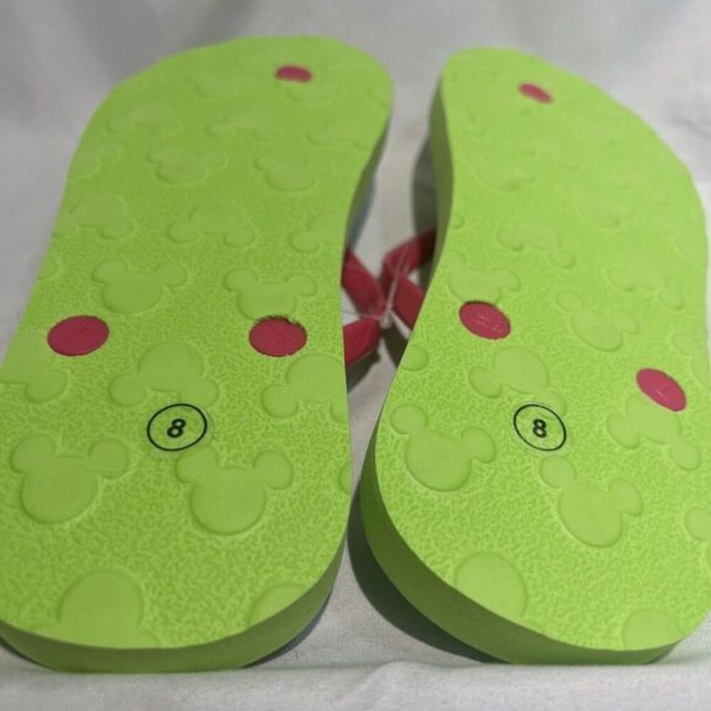 New Authentic Disney World Park Merchandise Mickey Mouse Fruit Flip Flops Wmn 8 - Picture 5 of 6